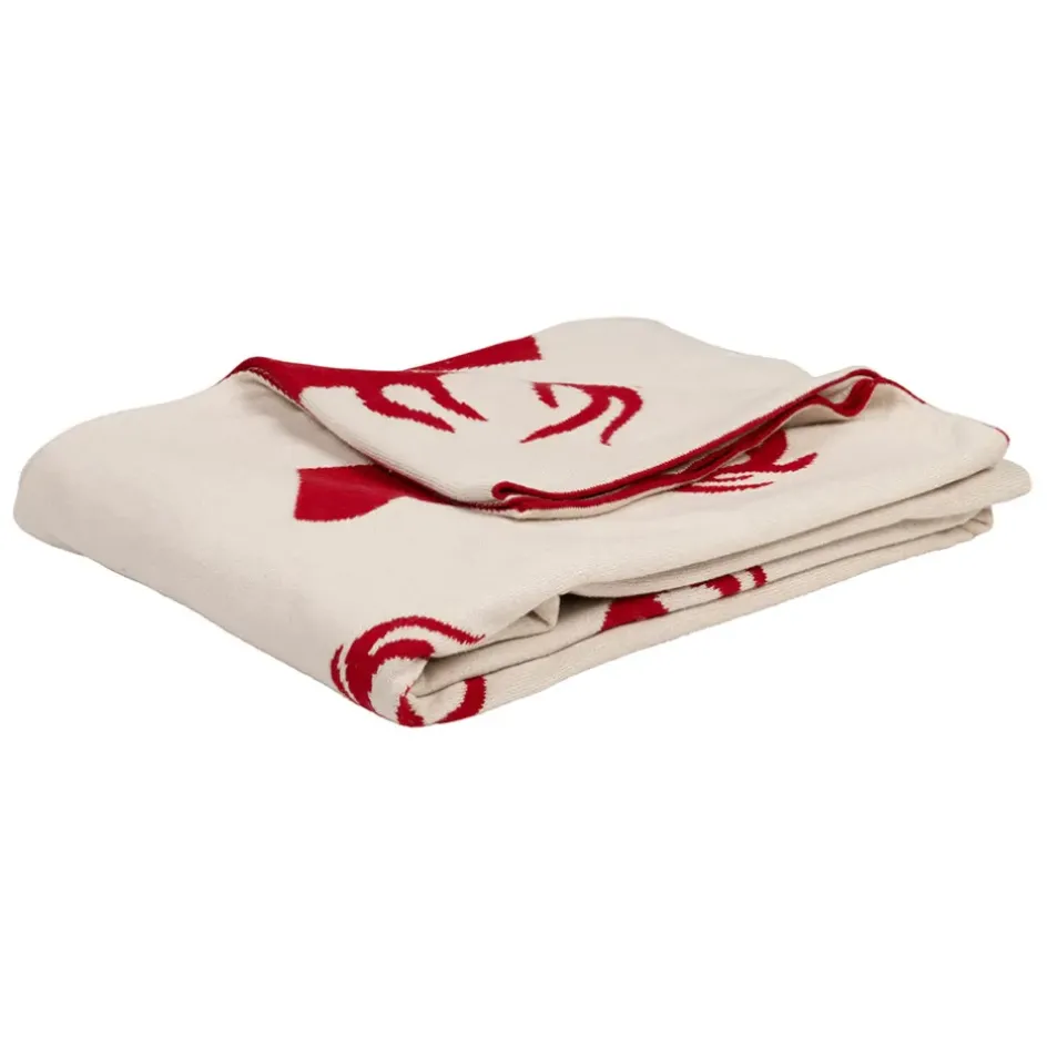 Fabrique de Styles Plaids*Plaid cerf en coton 150x125cm - Noel