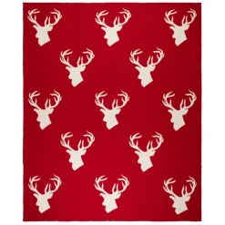 Fabrique de Styles Plaids*Plaid cerf en coton 150x125cm - Noel