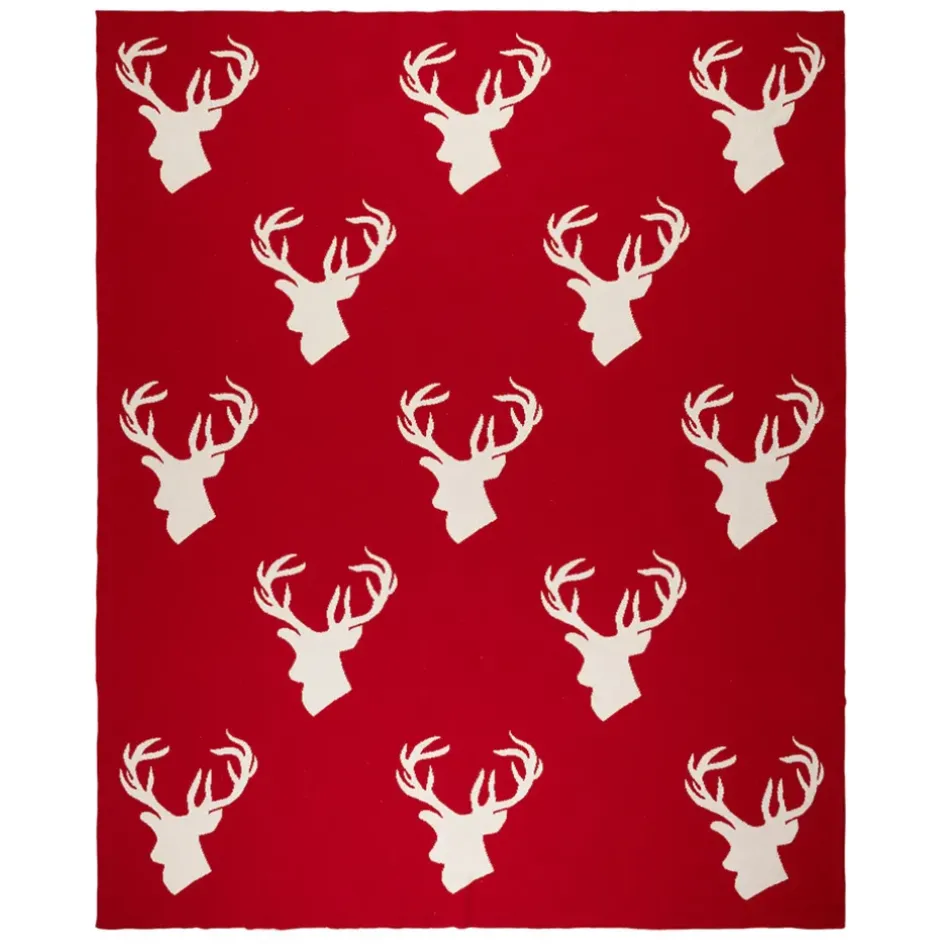 Fabrique de Styles Plaids*Plaid cerf en coton 150x125cm - Noel