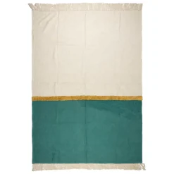 Fabrique de Styles Plaids*Plaid en coton émeraude 170x130cm - Neo