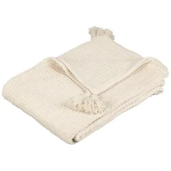 Fabrique de Styles Plaids*Plaid en coton nid d'abeille 170x130cm - Beezz