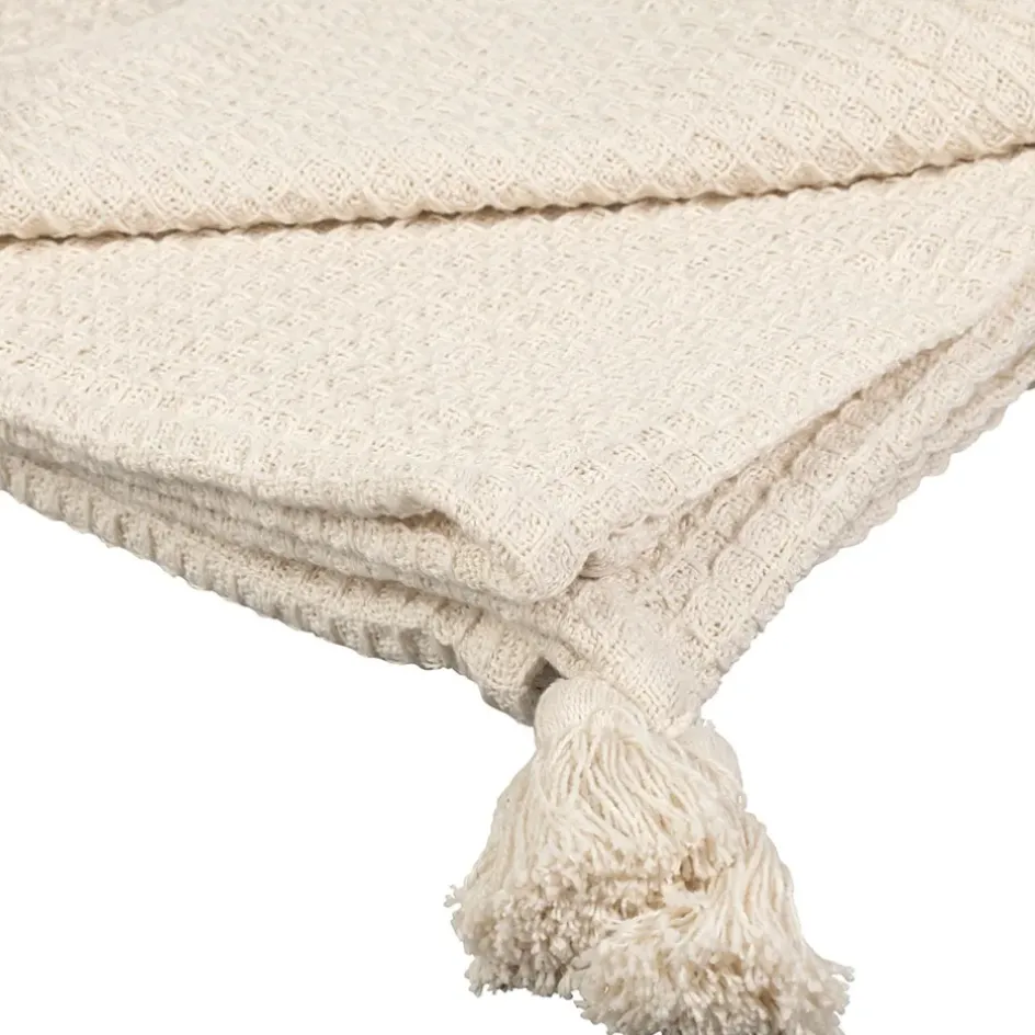 Fabrique de Styles Plaids*Plaid en coton nid d'abeille 170x130cm - Beezz