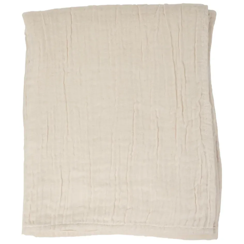 Fabrique de Styles Plaids*Plaid en gaze de coton écru 120x100cm