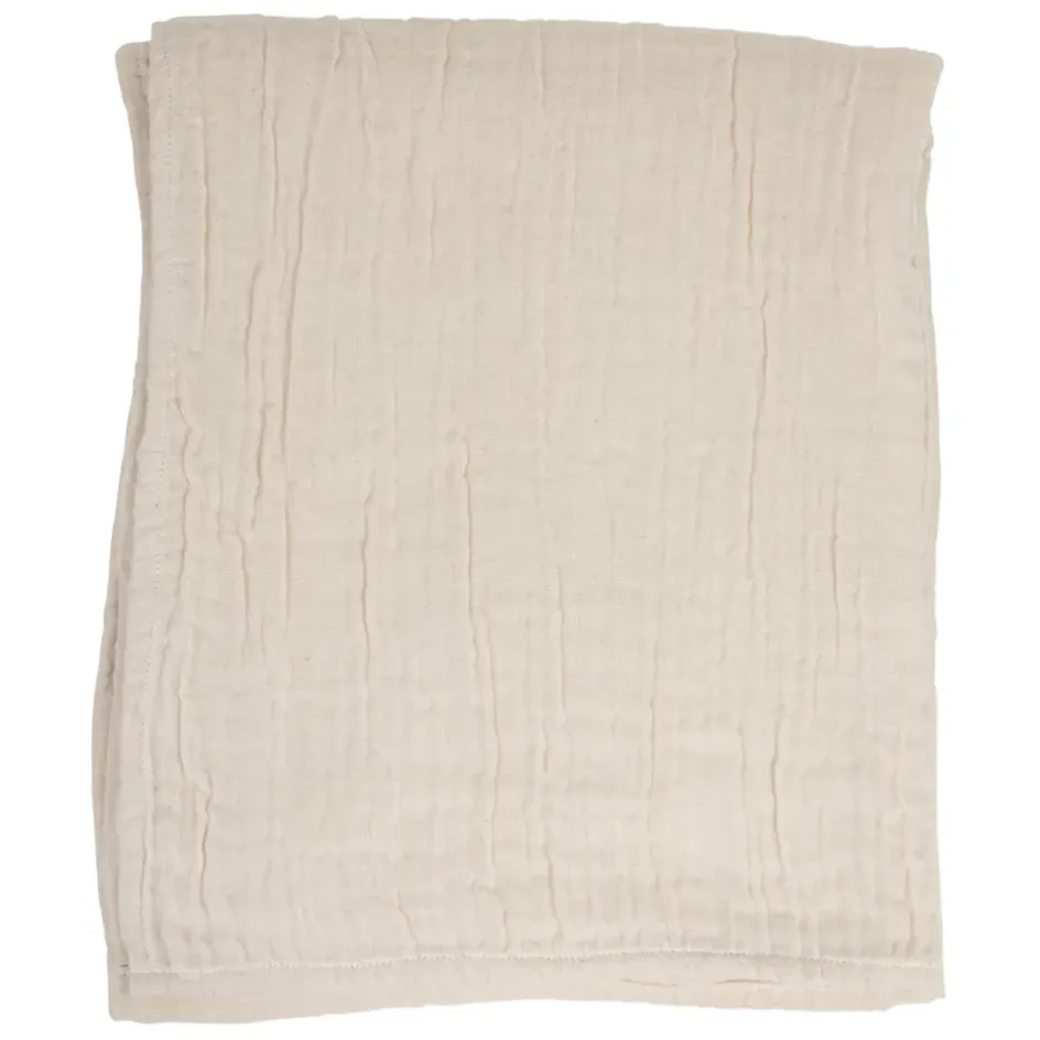 Fabrique de Styles Plaids*Plaid en gaze de coton écru 120x100cm