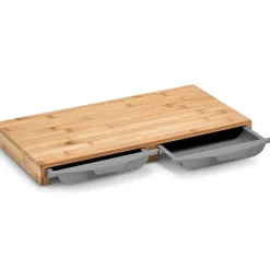 Fabrique de Styles Planches À Découper*Planche à découper en bambou avec 2 bacs gris