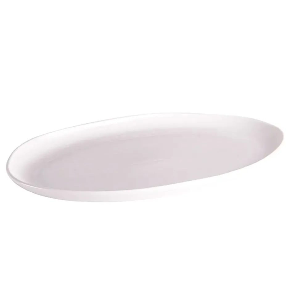 Fabrique de Styles Plats Et Saladiers*Plat ovale en porcelaine blanche 30x20cm - Ecume