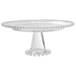 Fabrique de Styles Plats Et Saladiers*Plat sur pied en verre - perloa