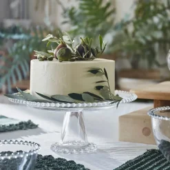 Fabrique de Styles Plats Et Saladiers*Plat sur pied en verre - perloa