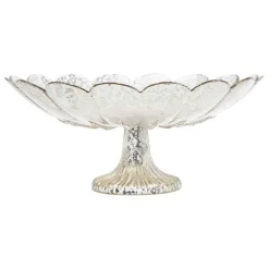 Fabrique de Styles Plats Et Saladiers*Plat sur pied en verre d33xh15.5cm - Antik