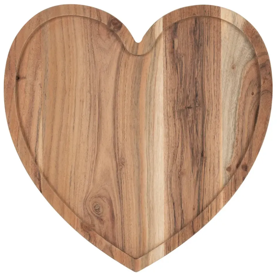 Fabrique de Styles Plateaux*Plateau cœur en acacia 30x30cm - Dalbert