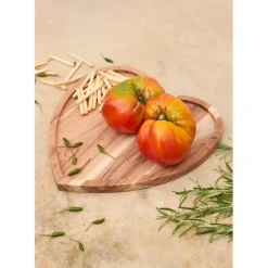 Fabrique de Styles Plateaux*Plateau cœur en acacia 30x30cm - Dalbert