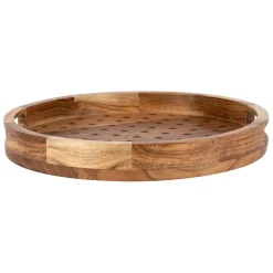 Fabrique de Styles Plateaux*Plateau en acacia 33x33xh4.5cm - Famille