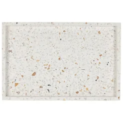 Fabrique de Styles Plateaux*Plateau en ciment et pierre écru 29x19cm - Aurore