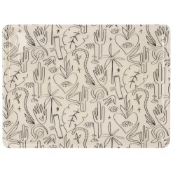 Fabrique de Styles Plateaux*Plateau en fer ecru et noir 40x30xh1cm - Tulum