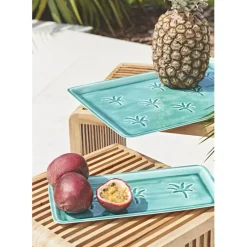 Fabrique de Styles Plateaux*Plateau en fer émeraude 30x15cm - Allegra