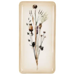 Fabrique de Styles Plateaux*Plateau fleur en fer 15.5x30.5cm - Floral