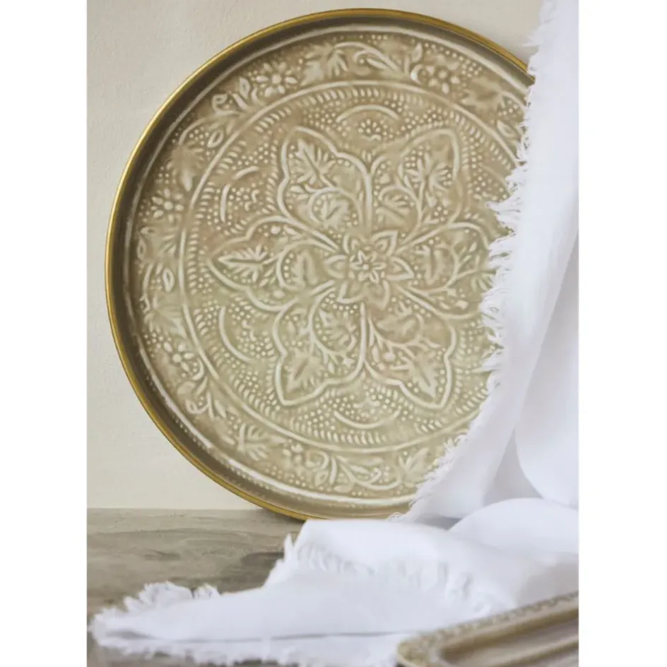 Fabrique de Styles Plateaux*Plateau rond en fer d36cm - Arabise