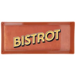 Fabrique de Styles Plateaux*Plateau rouge et jaune 26x11cm - Bistrot Des Amis