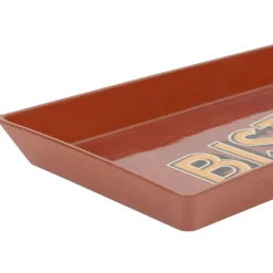 Fabrique de Styles Plateaux*Plateau rouge et jaune 26x11cm - Bistrot Des Amis