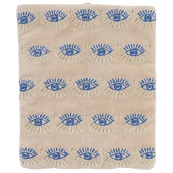 Fabrique de Styles Pochettes Et Housses*Pochette à bijoux de voyage creme oeil en velours coton 20x24cm