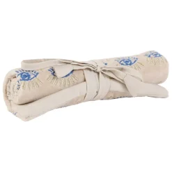 Fabrique de Styles Pochettes Et Housses*Pochette à bijoux de voyage creme oeil en velours coton 20x24cm