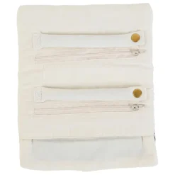 Fabrique de Styles Pochettes Et Housses*Pochette bijoux voyage tropic'art creme touche 20x24cm en velours coton