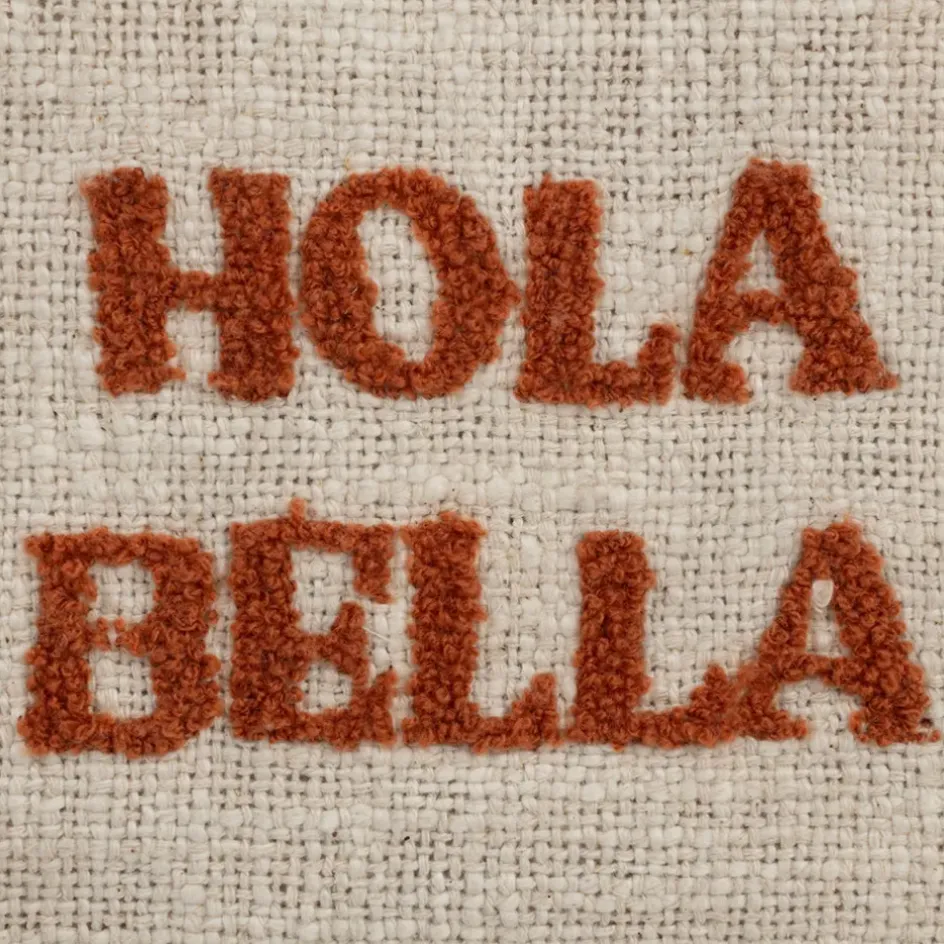 Fabrique de Styles Pochettes Et Housses*Pochette brodée hola Bella en coton - Lumi