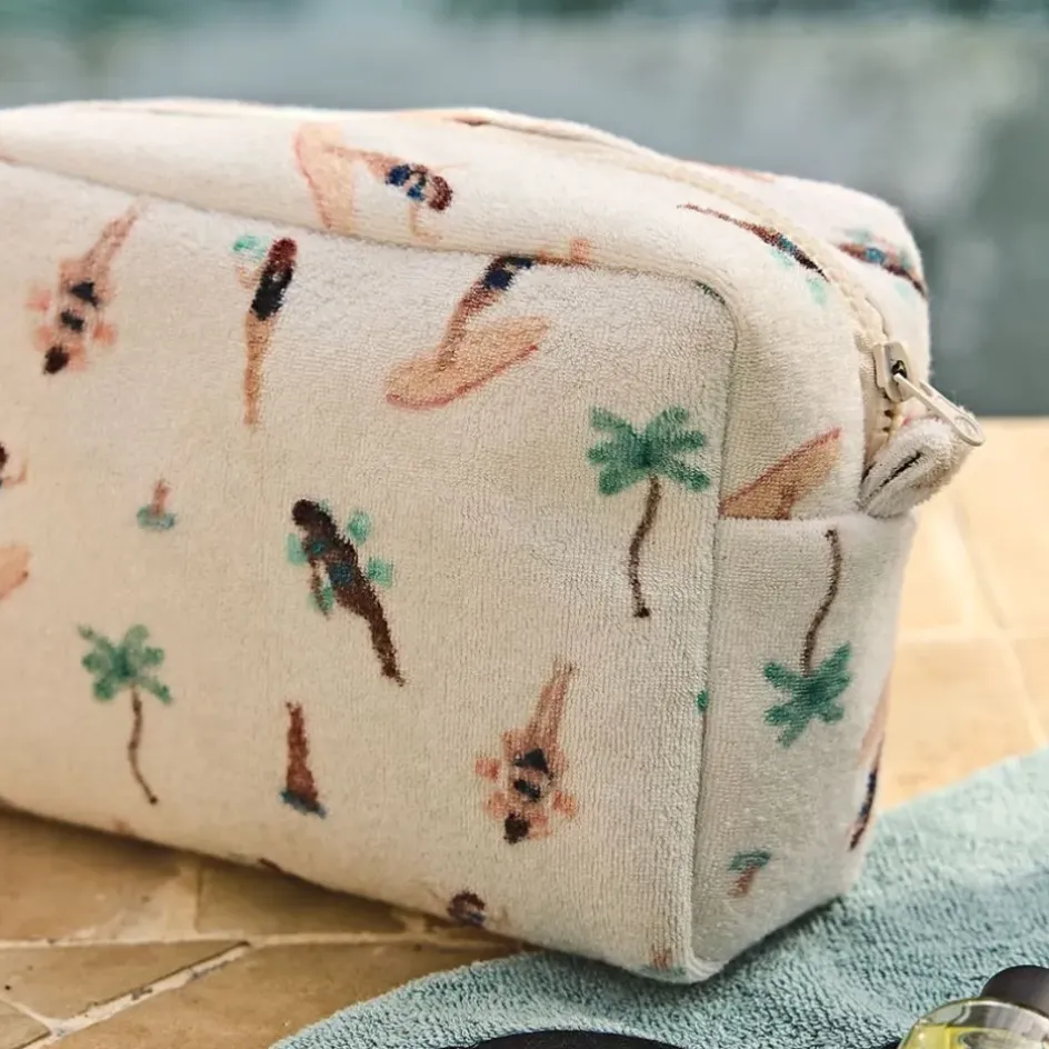 Fabrique de Styles Pochettes Et Housses*Pochette en coton émeraude et corail - Palma