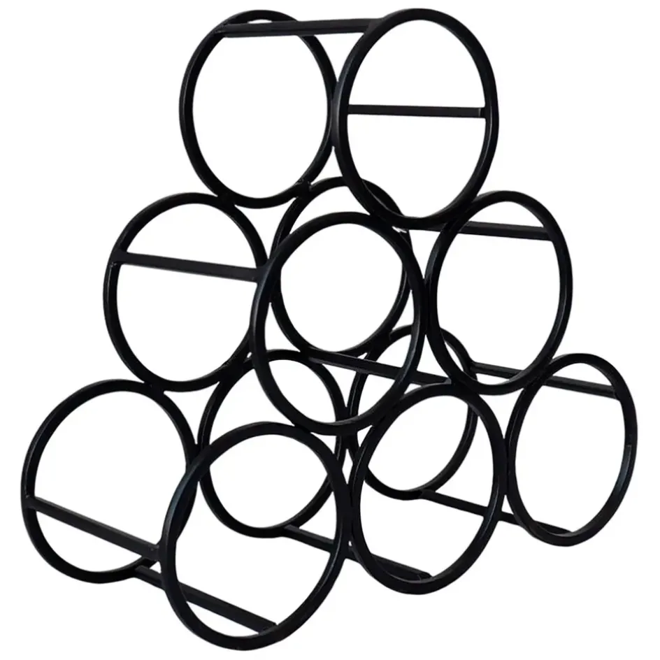 Fabrique de Styles Accessoires Vin Et Cocktails*Porte 6 bouteilles en fer 31xh28cm - Campagne