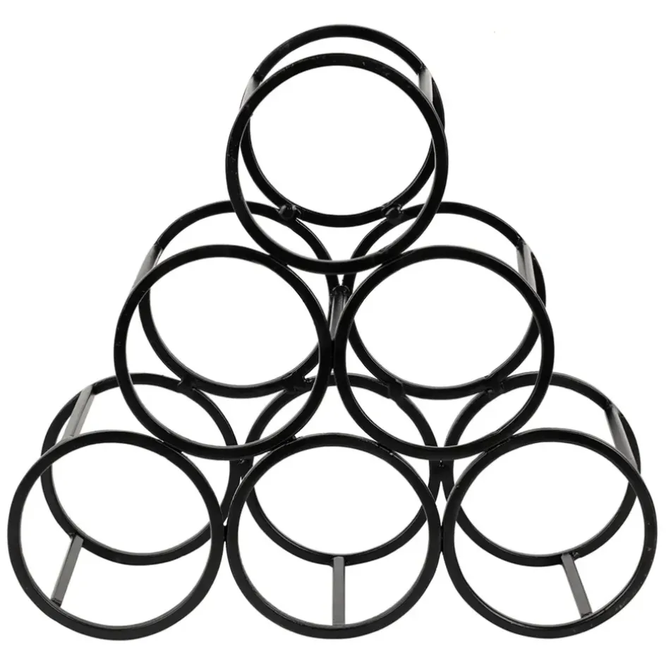 Fabrique de Styles Accessoires Vin Et Cocktails*Porte 6 bouteilles en fer 31xh28cm - Campagne