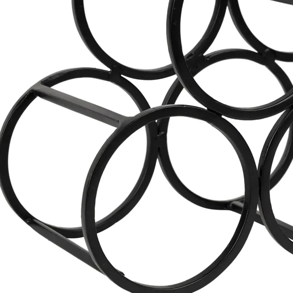 Fabrique de Styles Accessoires Vin Et Cocktails*Porte 6 bouteilles en fer 31xh28cm - Campagne