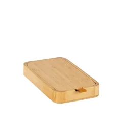 Fabrique de Styles Bijoux Fantaisie*Porte bijoux en bambou avec miroir 24x14xh14cm