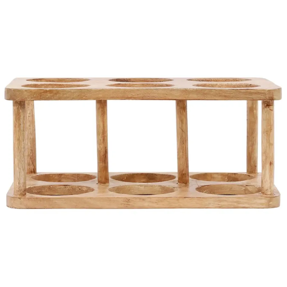 Fabrique de Styles Accessoires Vin Et Cocktails*Porte bouteille 6 socles en manguier - Grand Office