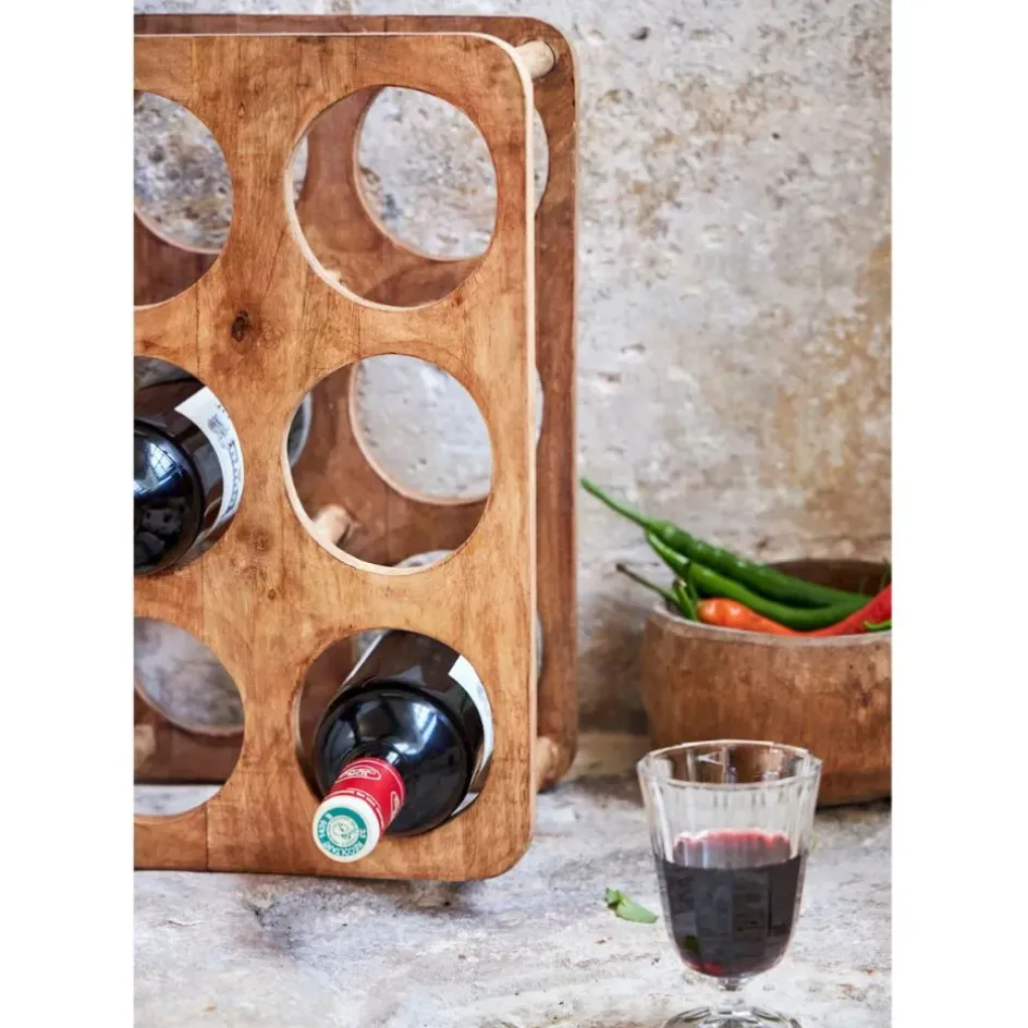 Fabrique de Styles Accessoires Vin Et Cocktails*Porte bouteille 6 socles en manguier - Grand Office