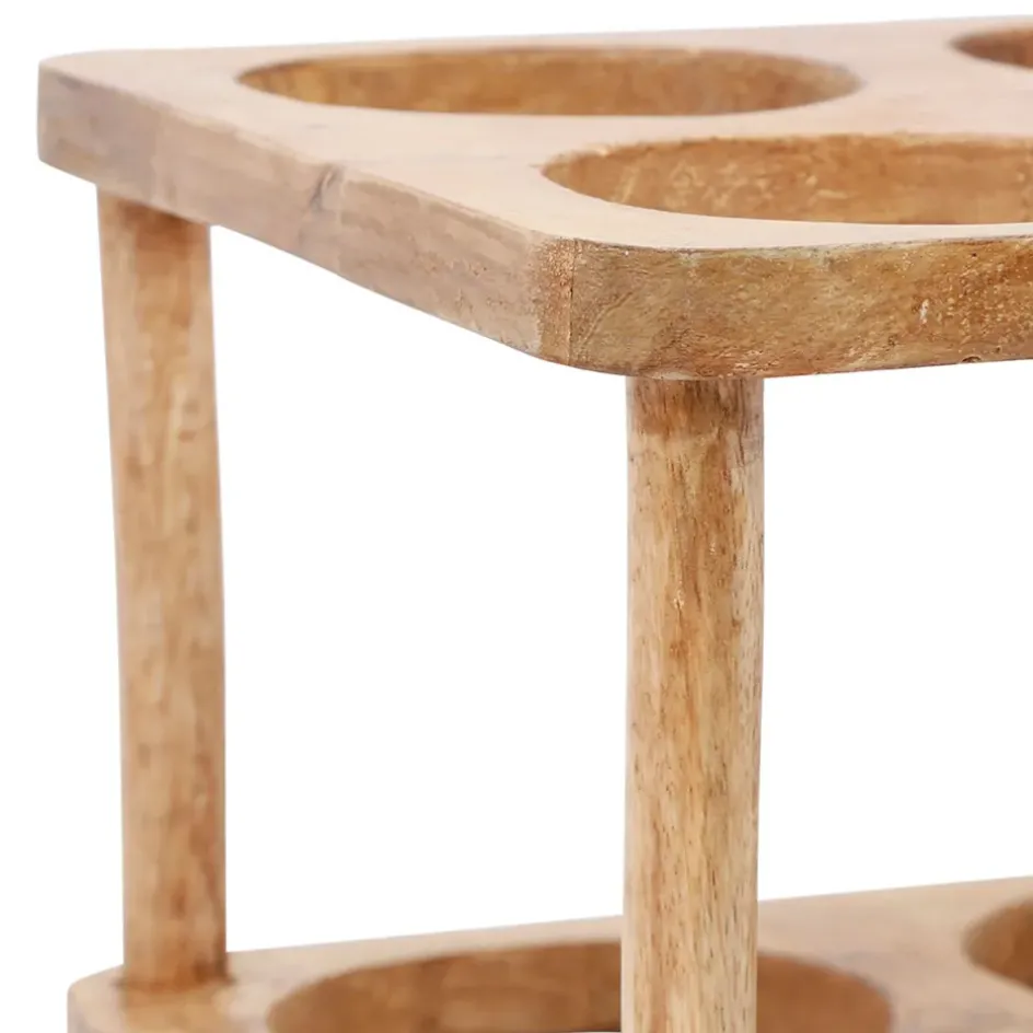Fabrique de Styles Accessoires Vin Et Cocktails*Porte bouteille 6 socles en manguier - Grand Office
