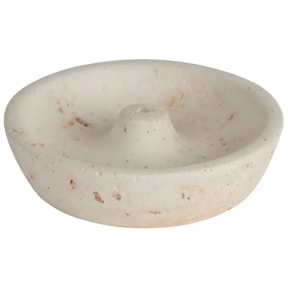 Fabrique de Styles Encens*Porte encens en ciment écru moucheté - Organic