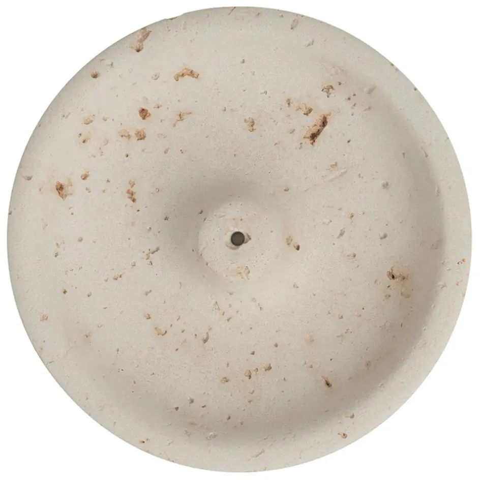 Fabrique de Styles Encens*Porte encens en ciment écru moucheté - Organic