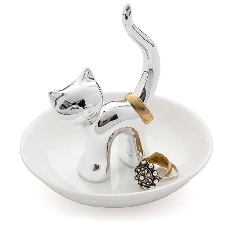 Fabrique de Styles Bijoux Fantaisie*Porte-bagues chat céramique