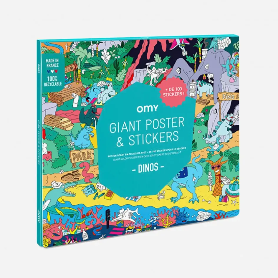 Enfant Fabrique de Styles Jouets*Poster & stickers - dinos