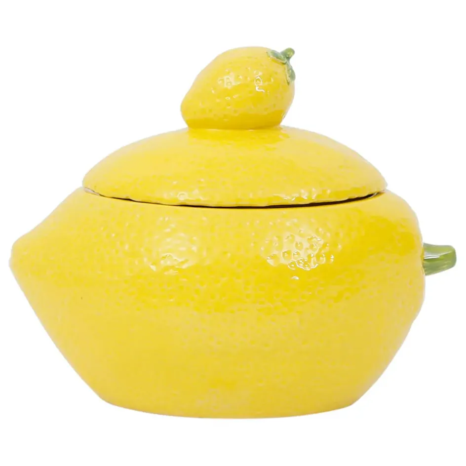 Fabrique de Styles Pots Et Bocaux*Pot citron avec couvercle en grès - Citron