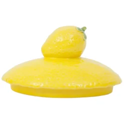 Fabrique de Styles Pots Et Bocaux*Pot citron avec couvercle en grès - Citron