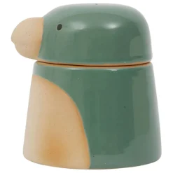 Fabrique de Styles Pots Et Bocaux*Pot oiseau avec couvercle en grès - Calao
