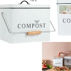 Fabrique de Styles Poubelles*Poubelle à compost en métal 10L