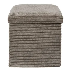 Fabrique de Styles Poufs Et Tabourets*Pouf coffre pliable en tissu côtelé - Scarlett