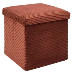 Fabrique de Styles Poufs Et Tabourets*Pouf coffre pliable en tissu côtelé - Scarlett