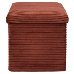 Fabrique de Styles Poufs Et Tabourets*Pouf coffre pliable en tissu côtelé - Scarlett