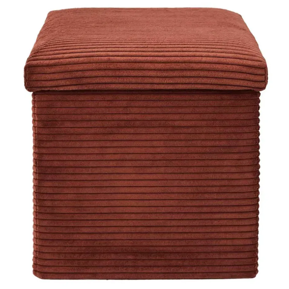 Fabrique de Styles Poufs Et Tabourets*Pouf coffre pliable en tissu côtelé - Scarlett