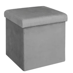 Fabrique de Styles Poufs Et Tabourets*Pouf coffre pliable en velours côtelé - Julia