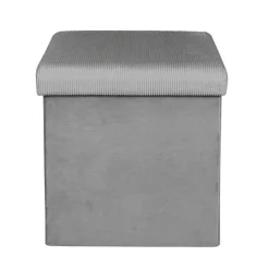 Fabrique de Styles Poufs Et Tabourets*Pouf coffre pliable en velours côtelé - Julia