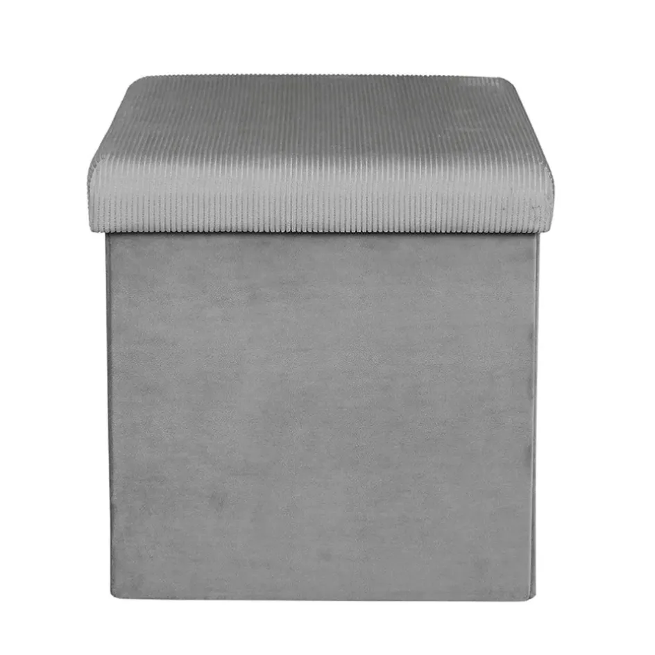 Fabrique de Styles Poufs Et Tabourets*Pouf coffre pliable en velours côtelé - Julia